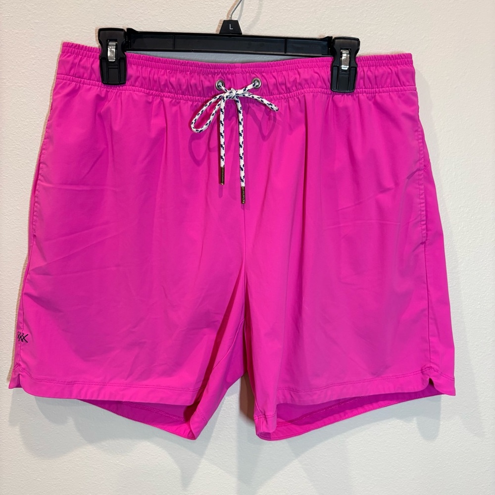 Rhone Pink Men’s Swim Trunks Size Large